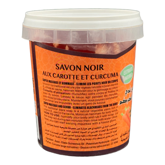Savon noir aux carotte et curcuma