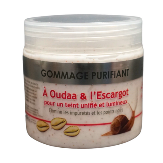 Gommage purifiant à Oudaa et Escargot
