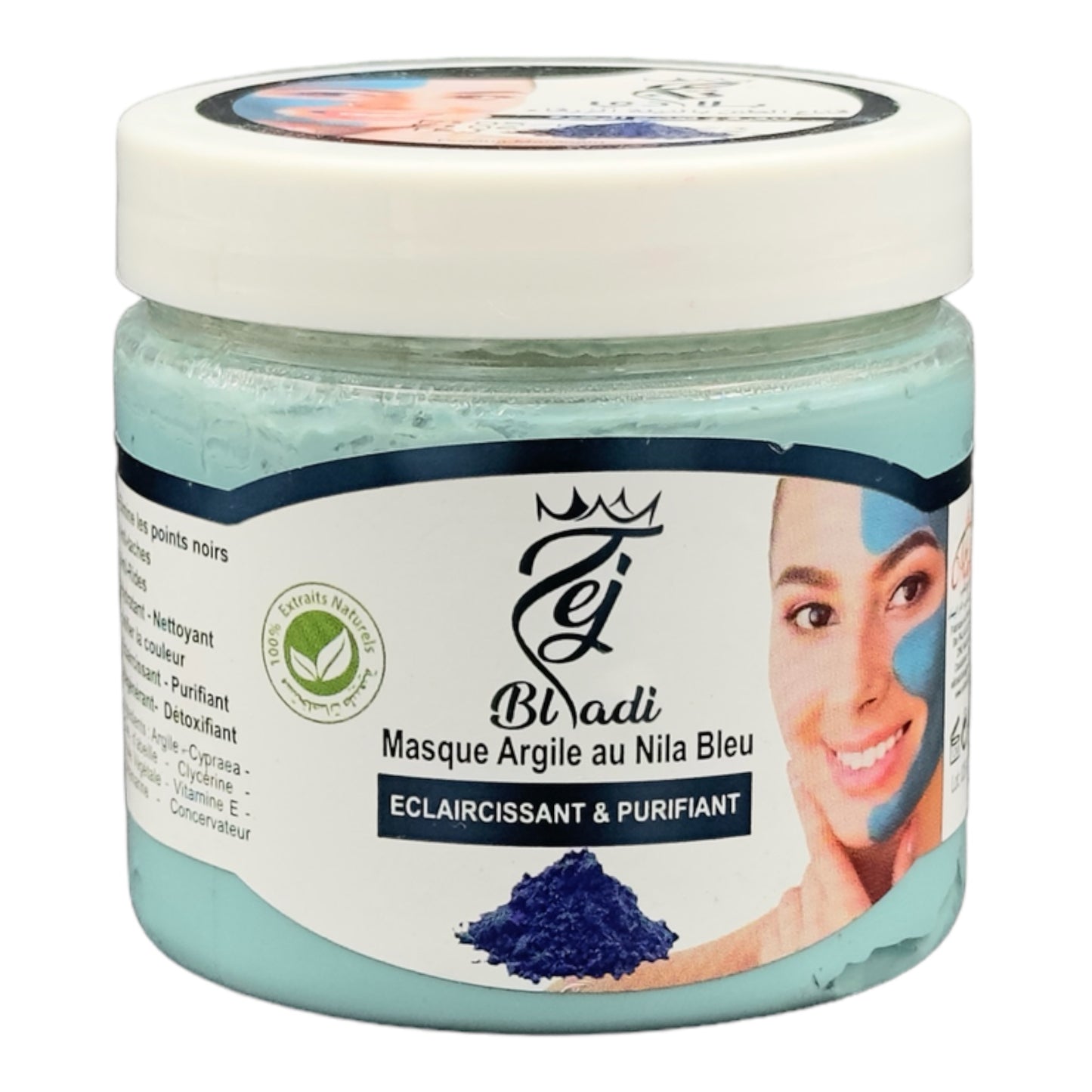 Masque argile au nila bleu